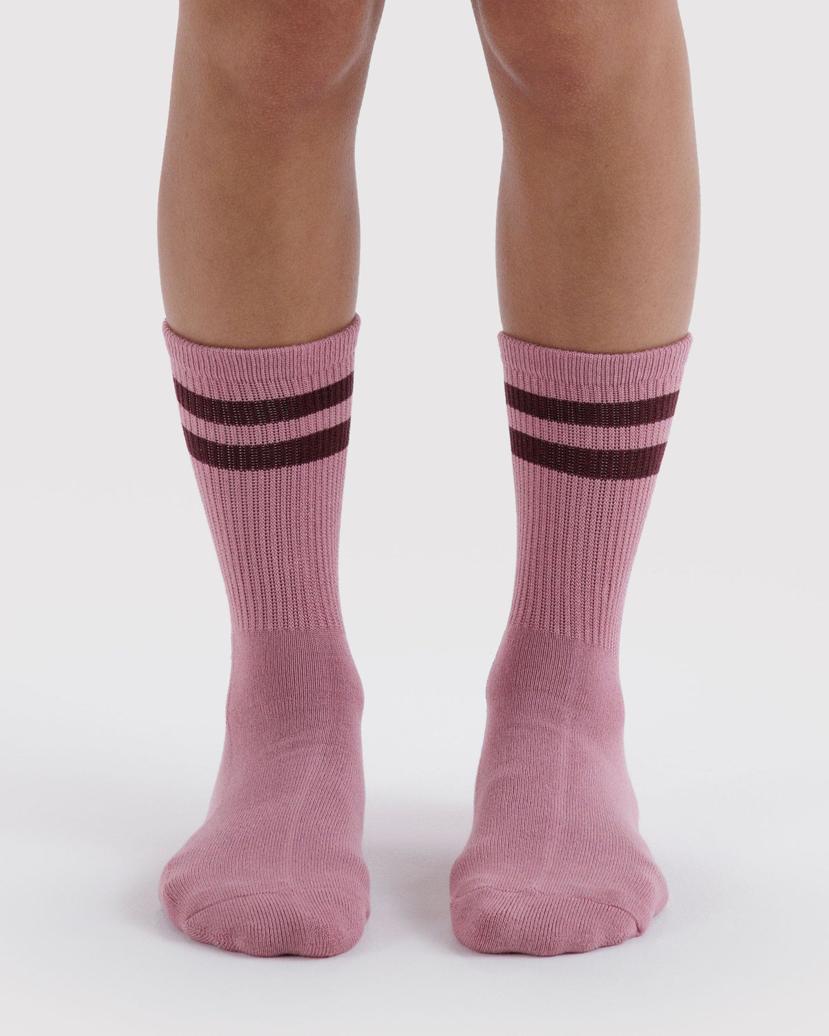 Ribbed Sock - Wild Plum Stripe