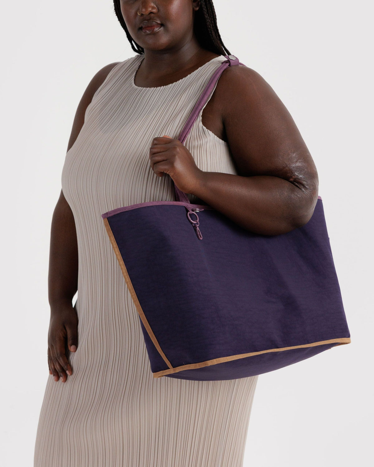 Large Nylon Reversible Tote - Wild Plum Mix
