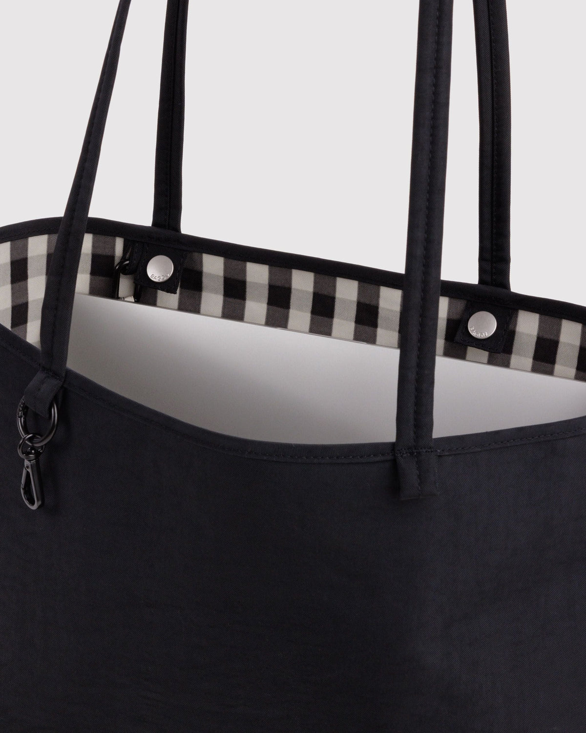 Medium Nylon Reversible Tote - Black Mix