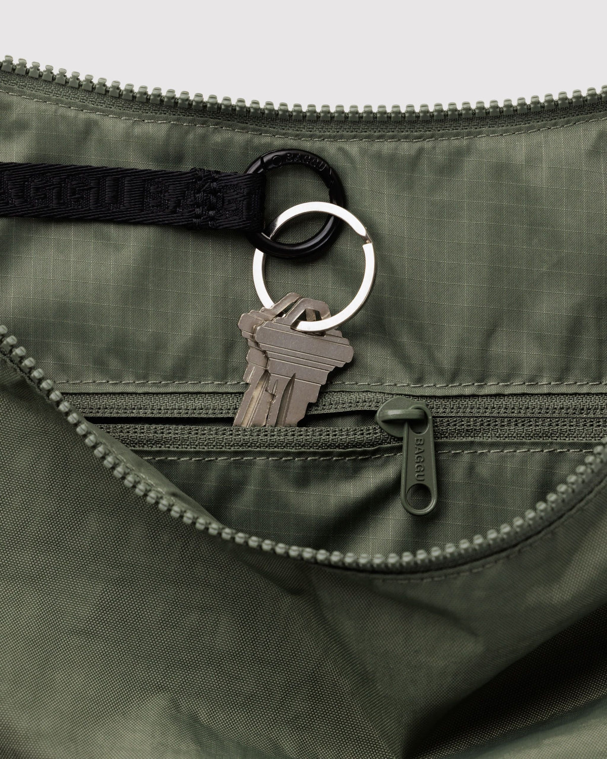 Large Nylon Crescent Bag - Caper