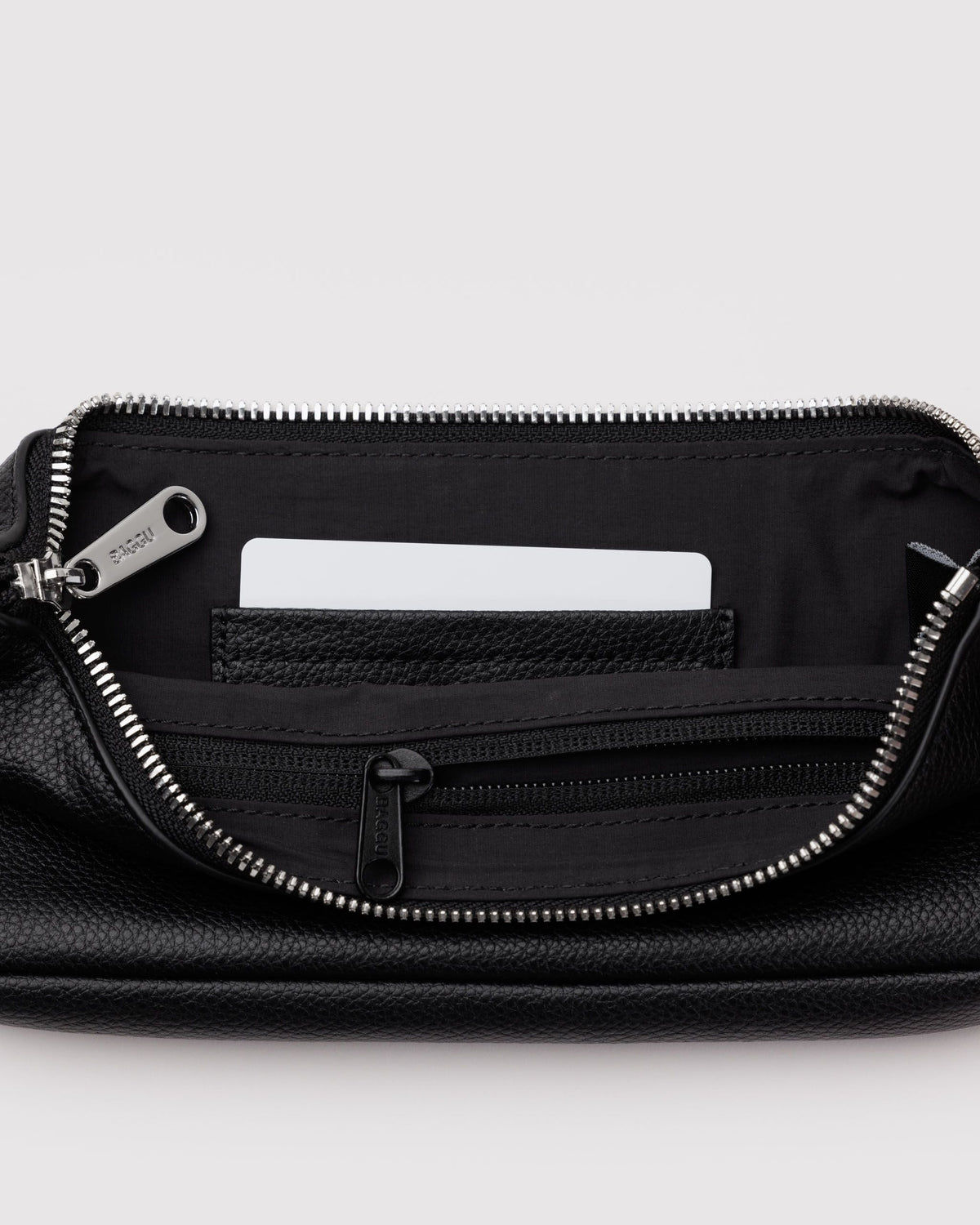 Recycled Leather Pochette - Black